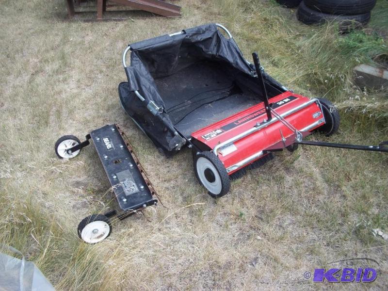 lot 10 image: Lawn Sweeper and Aerator Attachment...