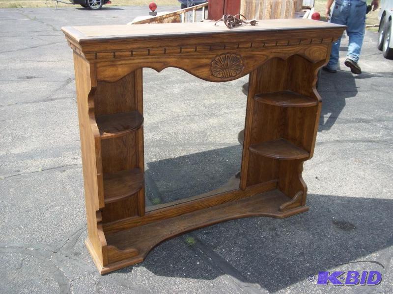 lot 157 image: Dresser Top with mirror and light...