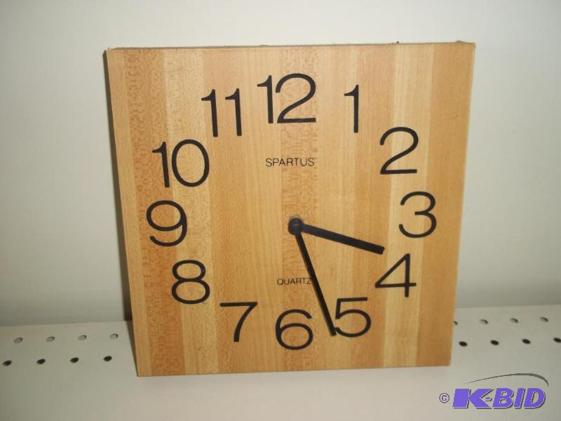 lot 163 image: Butcher Block Clock...