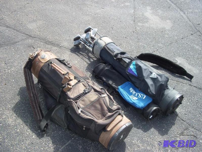 lot 22 image: Lot of 3 Golf Bags with 10 Clubs...