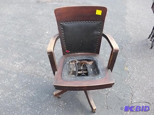 Old Hardwood Office Chair...