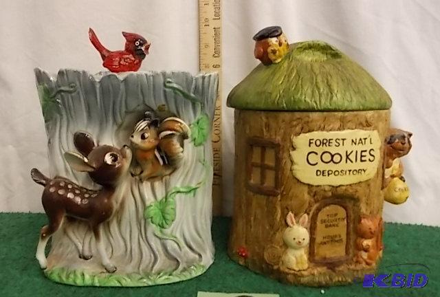 Vintage 1950s Enesco Bambi Cookie Jar &amp ...