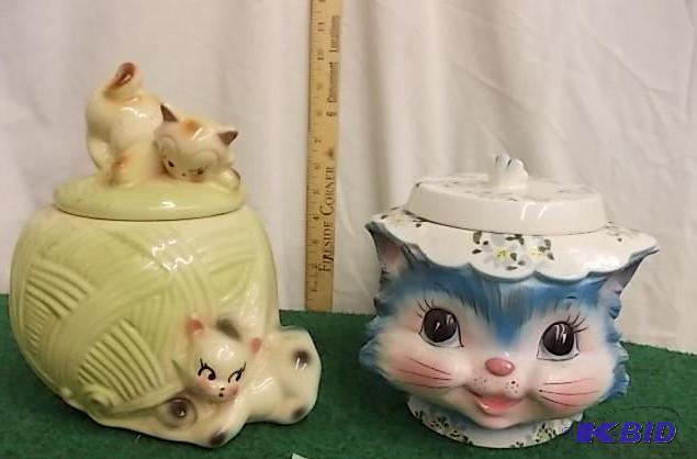 2-Kitten Cookie Jars...