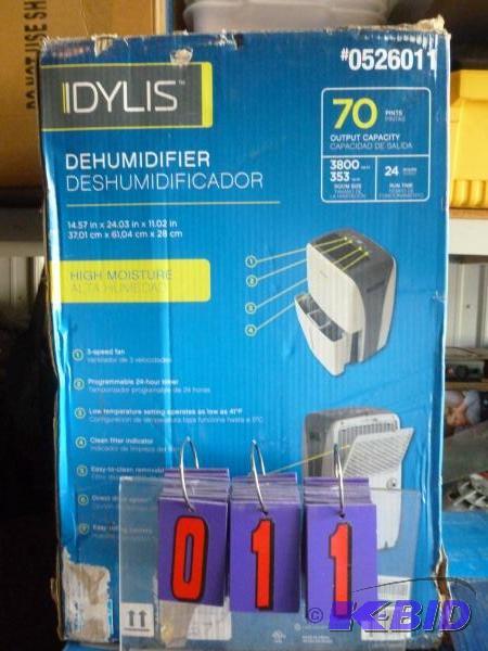 Idylis dehumidifier. 70 pint capacity. Appear...