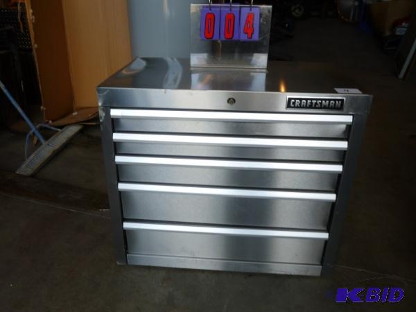 Craftsman stainless 5 drawer roller chest. Ha...