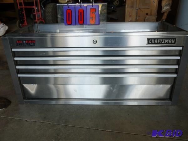 Craftsman top chest stainless steel. 5 drawer...
