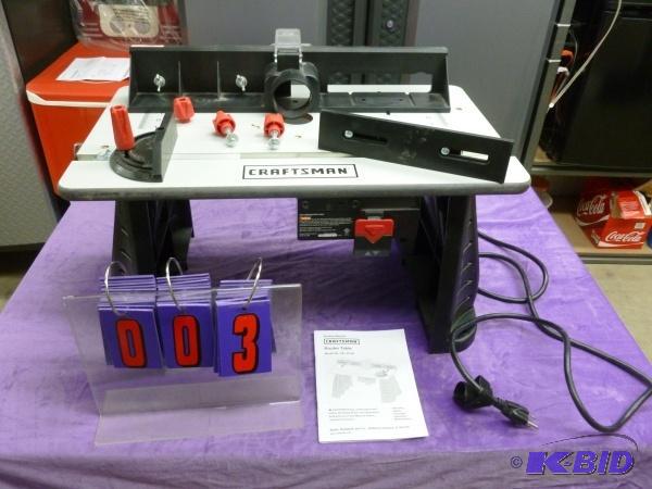 lot 3 image: Craftsman router table. Appears like new cond...