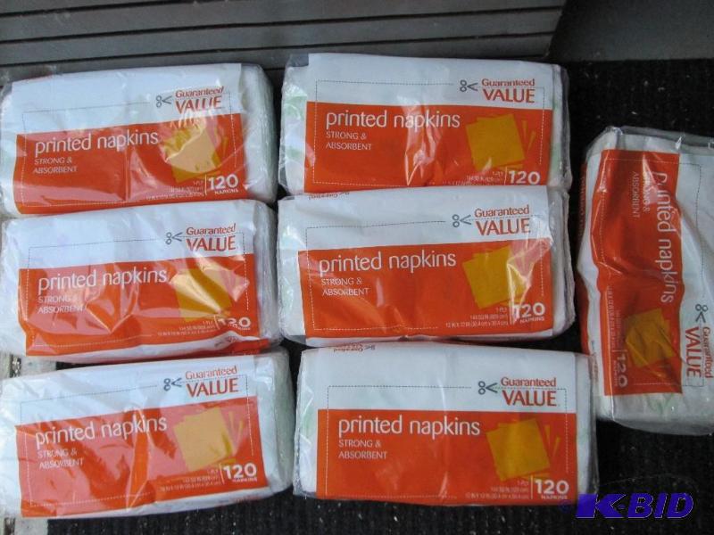 Guaranteed value printed napkins 120 per pack...