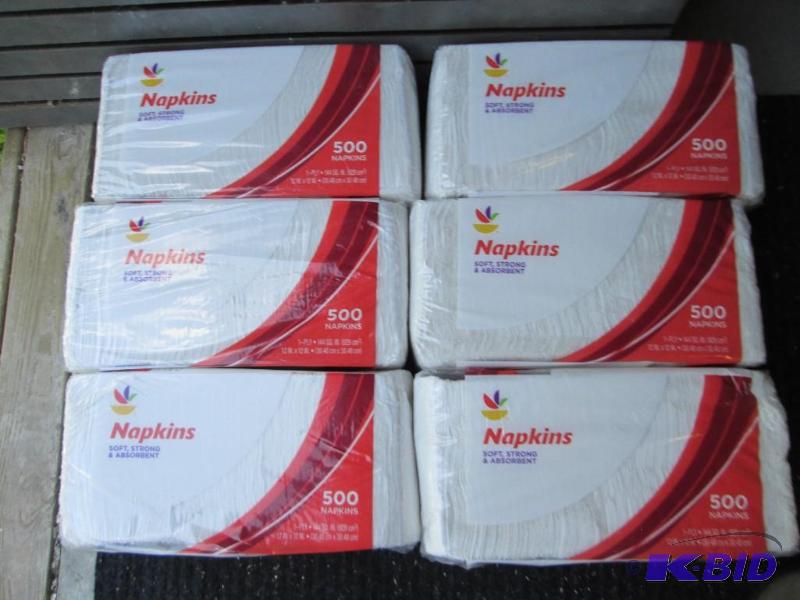 lot of 6, 500 count napkins...