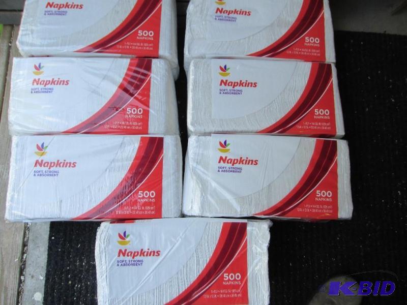 lot of 7, 500 count napkins...