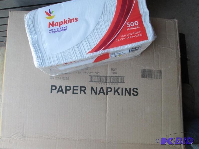 lot of 12, 500 count napkins...