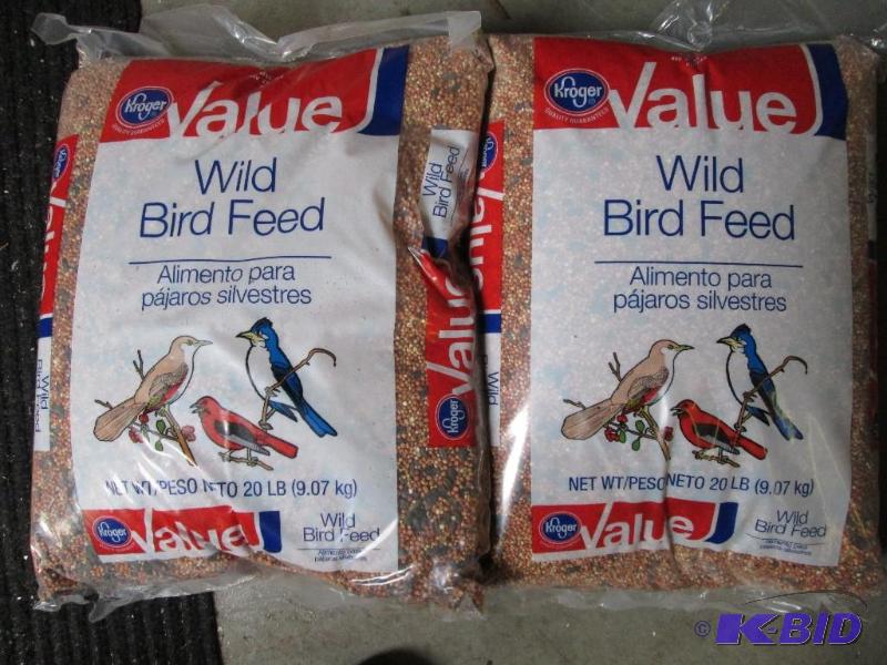 lot of 2 bags, 20 lb each wild bird seed...