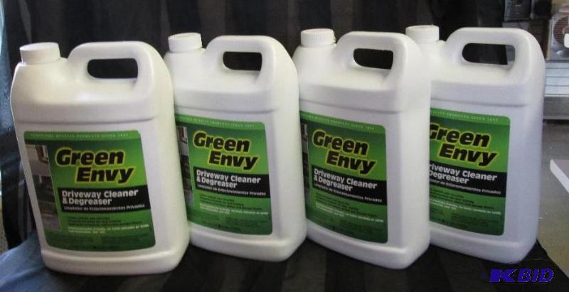 lot of 4 Green Envy Driveway cleaner and degr...