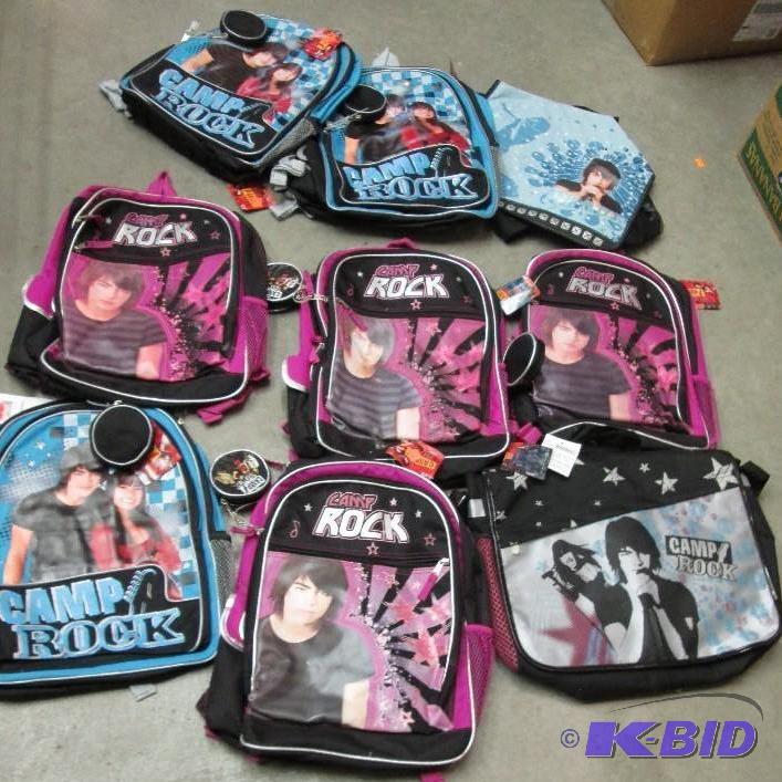 8 camp rock backpacks,...