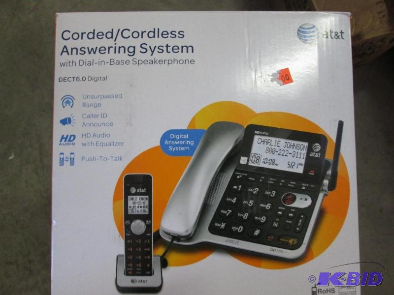 corded cordless answering system with dial-i...