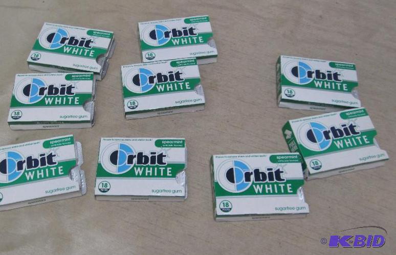 Qty 9 Orbit White sugar free gum spearmint 18...