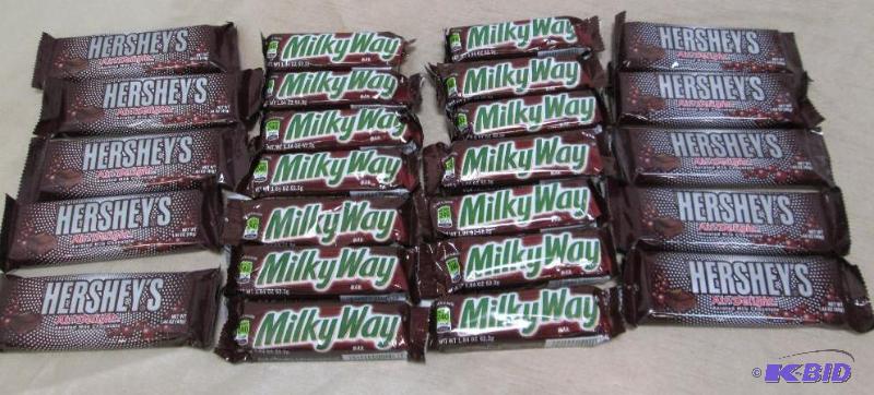 Qty 24 Milky Way and Hersheys air delight ba...