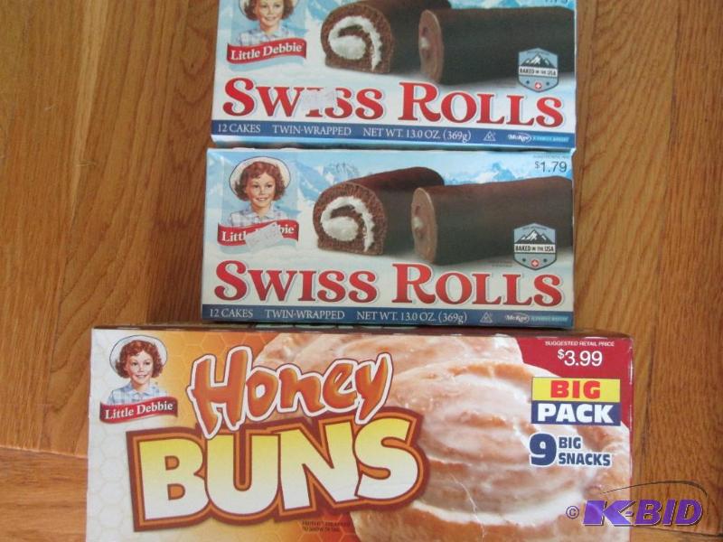Lot of Little Debbie snacks, past sell by dat...