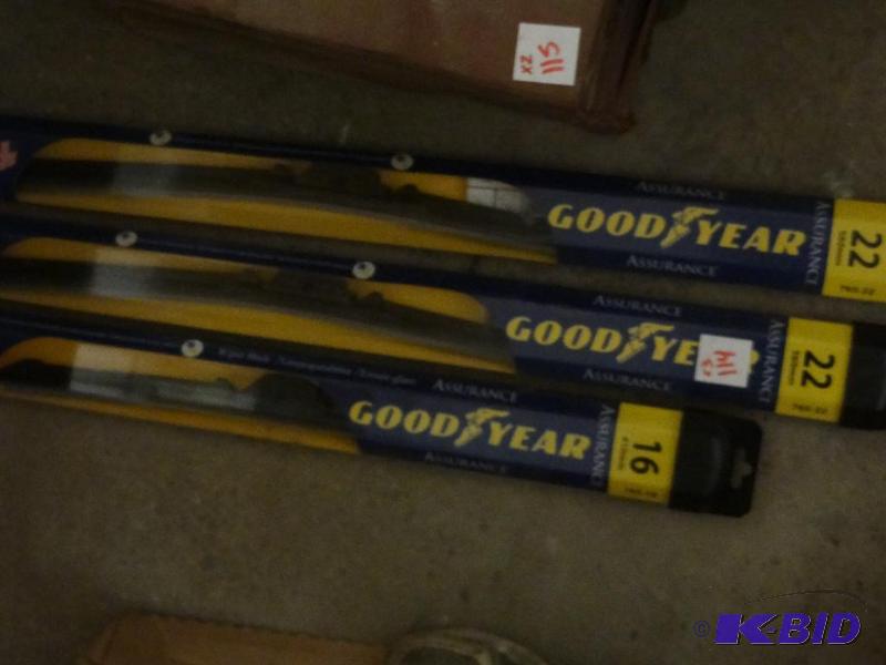 lot 114 image: 22" Good Year Wiper Blades. Qty. 2 16&qu...