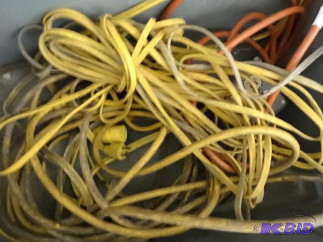 lot 129 image: Box of misc extension cords...