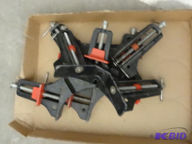 lot 132 image: 4 corner clamps...