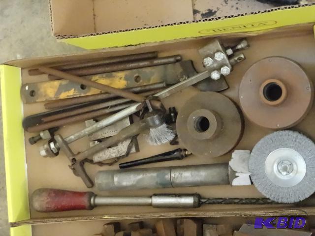 lot 142 image: Machine jaw. Wire brushes. Other misc...