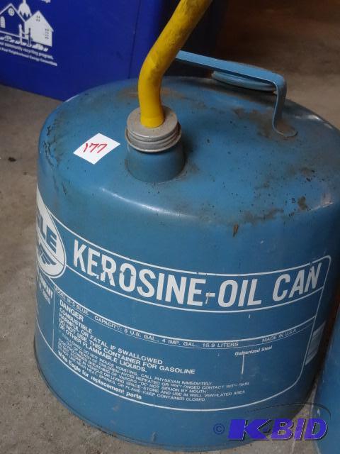 lot 177 image: 5 Gal. Metal Kerosene Can...
