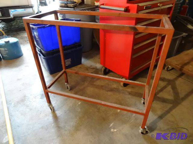 lot 182 image: Metal cart. 34 x 14 x 33...