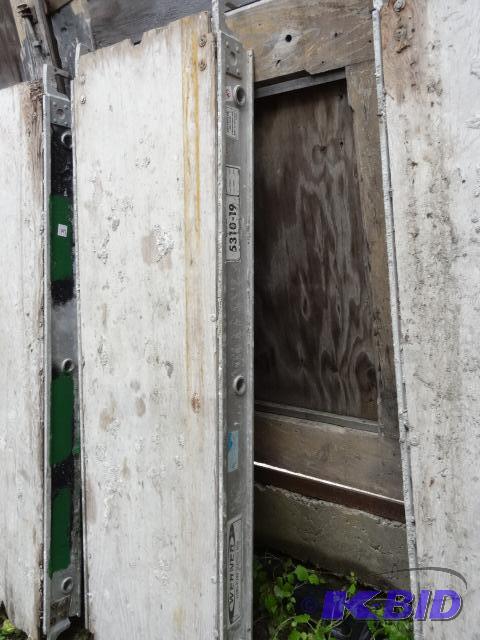 lot 193 image: 19 x 60 aluminum plank. Wood top...