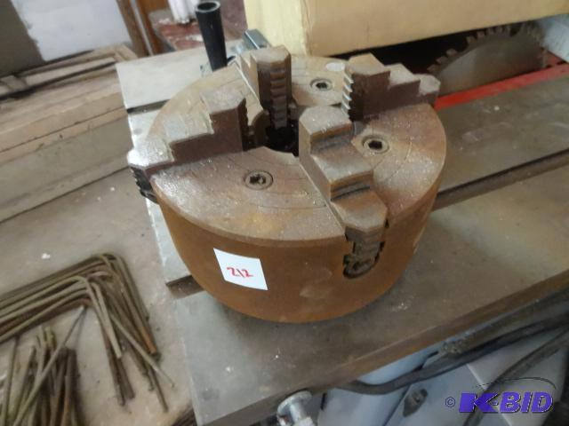lot 212 image: Machine chuck. 8" overall width...