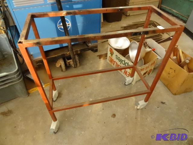 lot 243 image: 34 x 14 x 35. Steel cart...