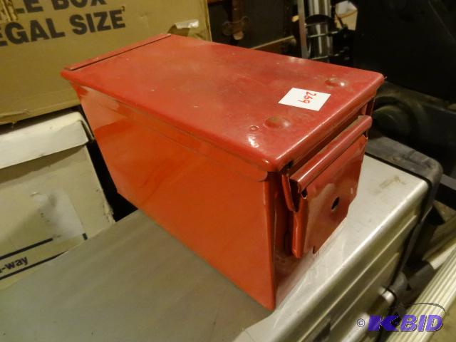 lot 269 image: 6 x 12 x 7 metal case. Top opens. Great tool ...