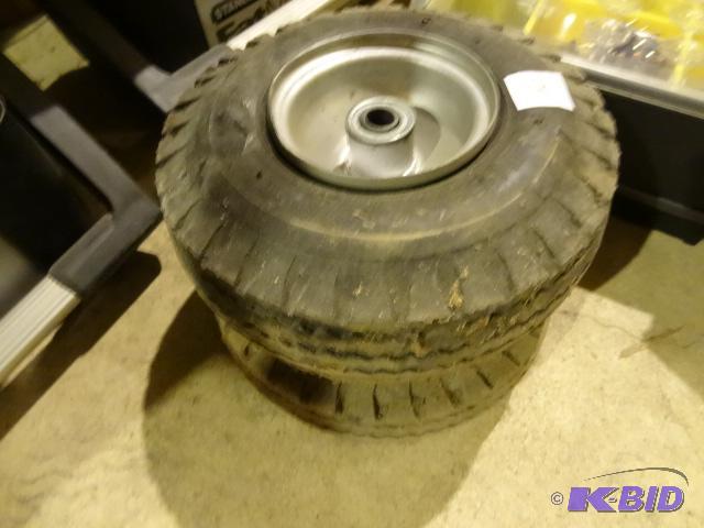 lot 270 image: 2 wheeler tires and rims. 4.103.50-4. Qty 2...