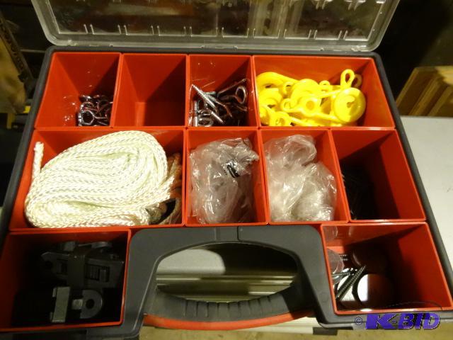 lot 278 image: Workforce hardware case with rope. Screw in e...