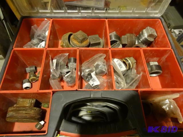 lot 289 image: Zag hardwrae case with steel pipe plugs...