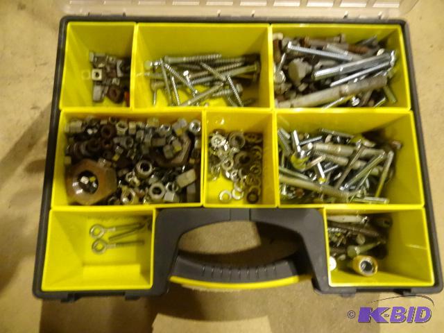 lot 296 image: Stanley Hardware Case With Misc. Nuts and Bol...