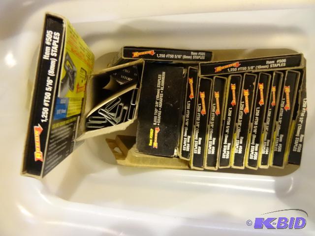 lot 299 image: Bin of Misc. Arrow Staples...