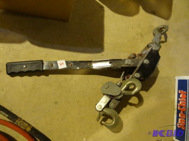 lot 308 image: 4000-8000 lb. Cable Come Along...