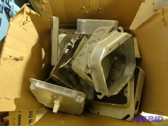 lot 329 image: Box of Metal Electrical Boxes...