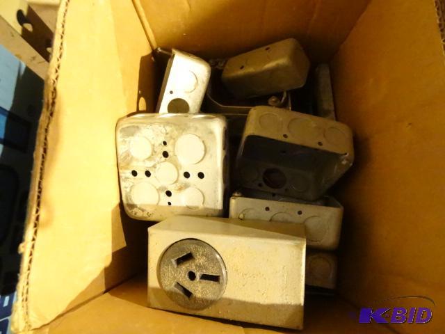 lot 330 image: Box of Metal Electrical Boxes...