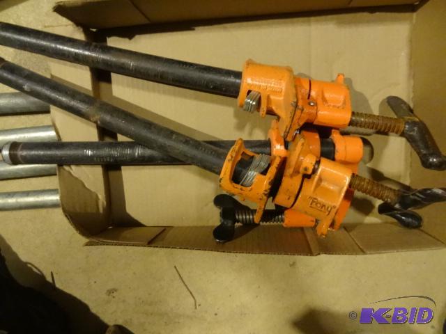 lot 339 image: 12" Pipe Clamps Qty. 3...