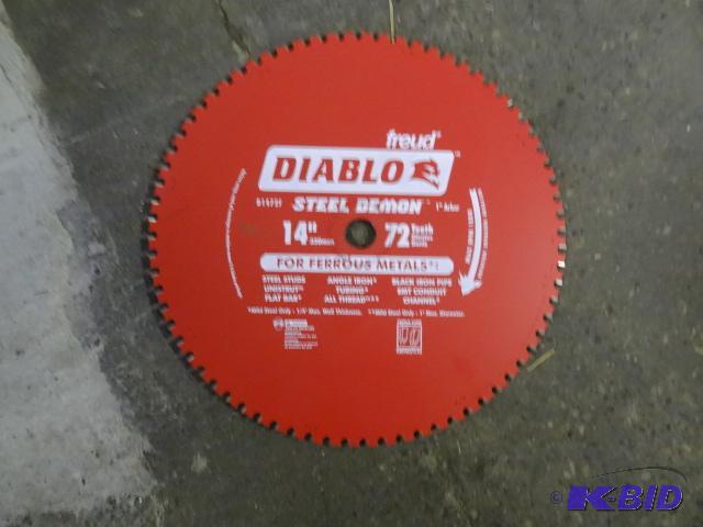 lot 34 image: Diablo steel demon 14" carbide blade for...