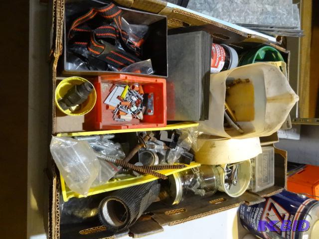 lot 347 image: Large Tray of Misc. Hardware. Bondo. Brass Nu...