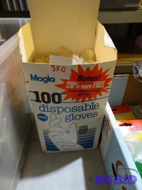 lot 350 image: Box of Disposable Gloves...