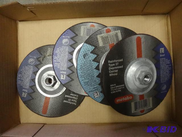 lot 38 image: 4 metal grinding wheels. 7". New...