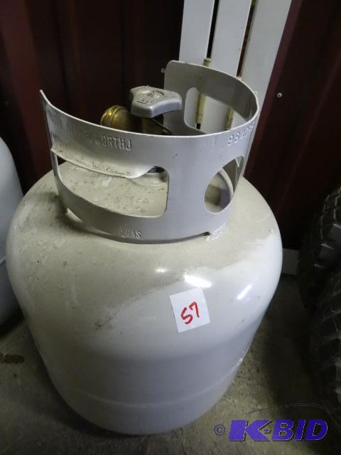 lot 57 image: New style 20 lb propane tank...