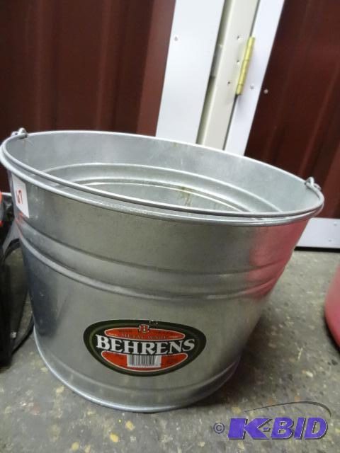 lot 67 image: Galvanized 4 14 gal bucket...