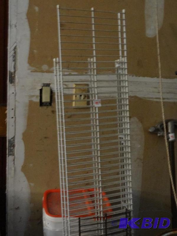 lot 99 image: 5 Wire Shelves, Longest Pc. 144"...