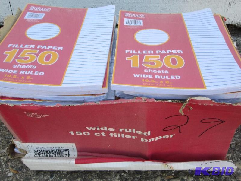 Paper case of 36 packs wided ruled loose leaf...