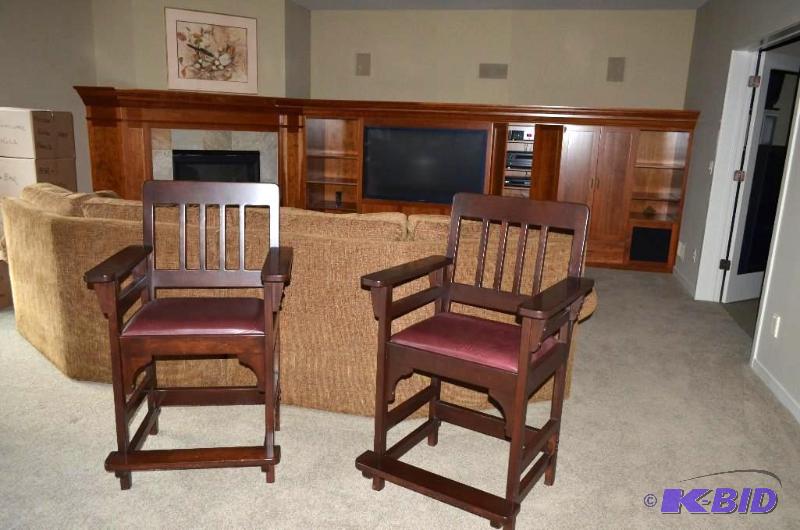 lot 4 image: Paid over $1,600 - 2 Very Nice Wood Spectator...